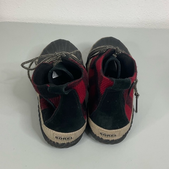 Sorel Buffalo Plaid Out N About Lace Up Ankle Boots Size 8.5 - Picture 4 of 8